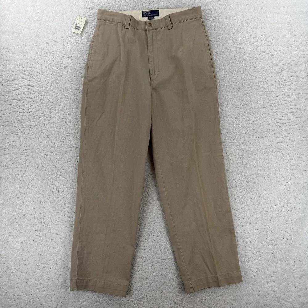 Polo Ralph Lauren Classic Chino Pants Mens 33x30 Beige Philip Pant Straight Fit